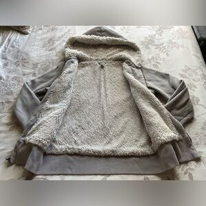 Y2K Old Navy Gray Fleece Lined Zip Hoodie Small Elena Gilbert Casual Normcore